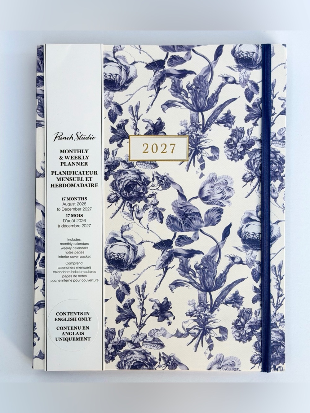 Punch Studio 17 months 2026-2027 Monthly Weekly Planner Journal (Floral Toile)